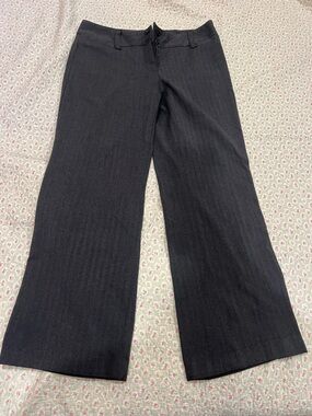 AB Studio Dark Gray Wide-Leg Trousers